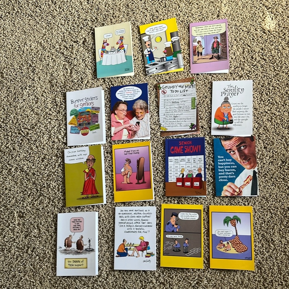 Bundle 15 ‘old’ theme Birthday Cards